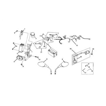 Wiązka przewodów- Lusterka Sym Jet Sport-X 2-suwowy