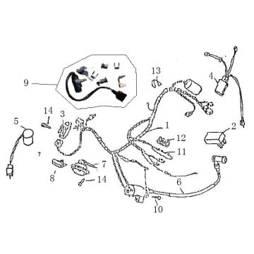 Wiązka przewodów Iva Roma różowy