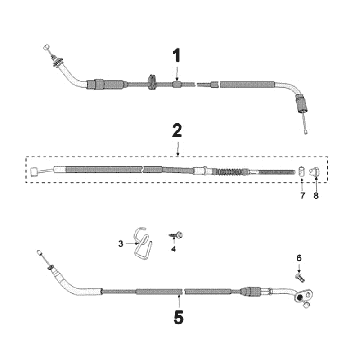 Kable Peugeot New Vivacity 4-suwowy Niebieski