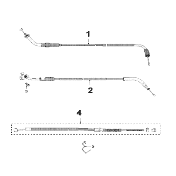 Kable Peugeot Speedfight 3 AC Czerwone