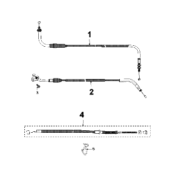 Kable Peugeot Speedfight 4 4-suwowy Czerwony/Czarny