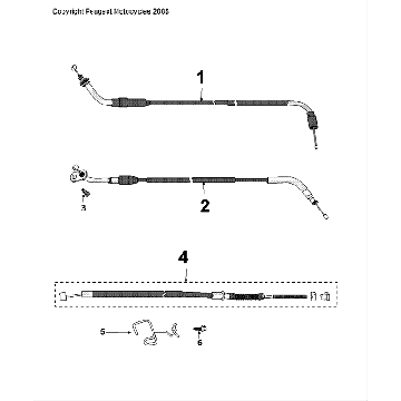 Kable Peugeot Speedfight 4 LC czarne zielone