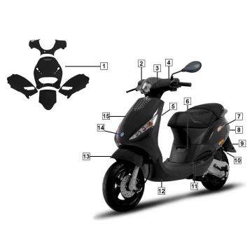 Piaggio Zip 2000 fryzury oryginał 