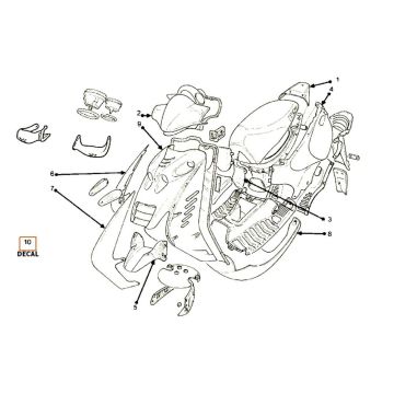 Kapdelen 2 Beta Ark-tribe AC srebrny 2009 2-suwowy