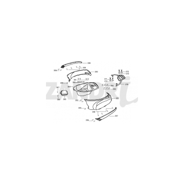 Okapy tylne Santini Capri 125cc mat czarny