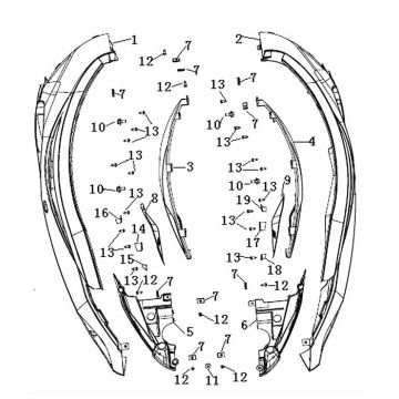 Osłona tylna Generic Roc czerwona 2010 2-suwowa