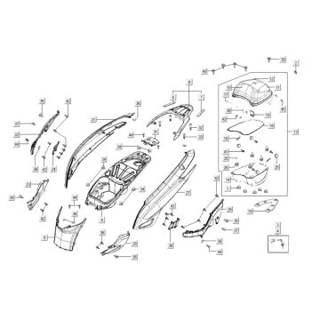 Tylna pokrywa części Kymco Gti 300i