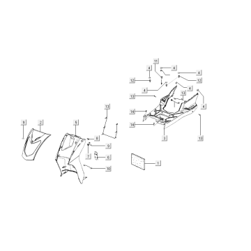 Kapdelen Kymco Agility Delivery 4-suwowy euro4 biały