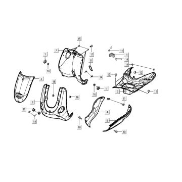 Kapdelen Kymco Yup 2t ac srebrny