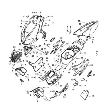 Okapy Peugeot Speedfight 2 AC E2 2-suwowy