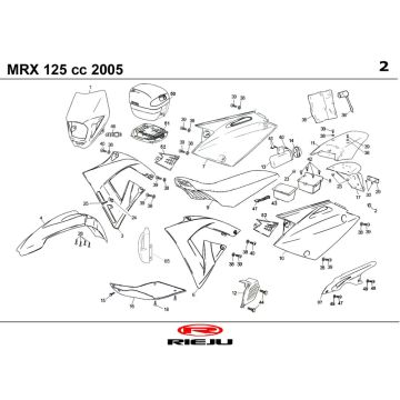 Okapy Rieju MRX 125 czerwony 2005 4-suwowy