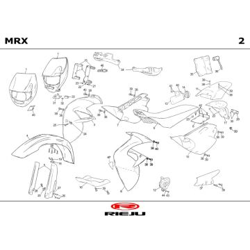 Okapy Rieju MRX castrol 2001 2-suwowy