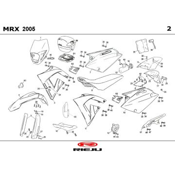 Okapy Rieju MRX P-up czarny 2008 2-suwowy