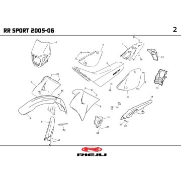 Kapdelen Rieju RR sport niebieski 2005 2-suwowy