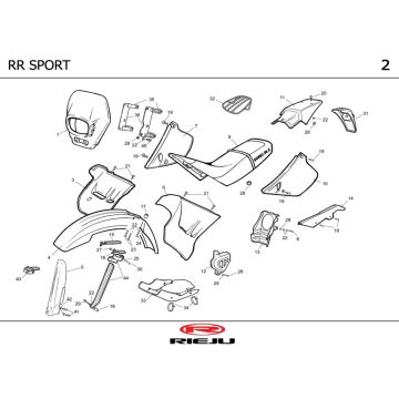 Kaptur Rieju RR sport czarny 2004 2-suwowy