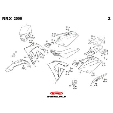 Okapy Rieju RRX niebieskie 2009 2-suwowe