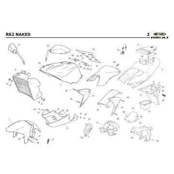 Okapy Rieju Rs2 Naked czarny 2005 2-suwowy