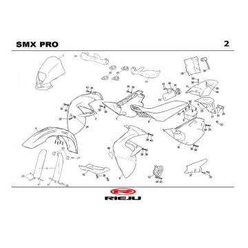 Okapy Rieju SMX pro czarny 2004 2-suwowy