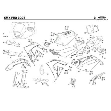 Okapy Rieju SMX pro czarny 2008 2-suwowy