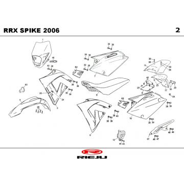 Okapy Rieju Spike-x pomarańczowy 2008 2-suwowy