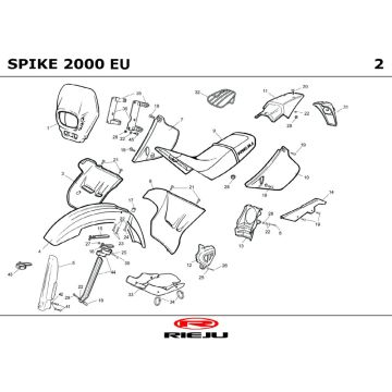Kapdelen Rieju Spike sportowy czarny 2004 2-suwowy