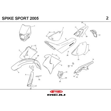 Okapy Rieju Spike czarny 2005 2-suwowy