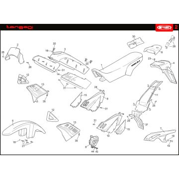 Kapdelen Rieju Tango pomarańczowy 2008 2-suwowy