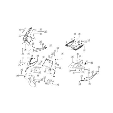 v-m Kymco Super 8 4-suwowy (2007-2009) Czerwony czarny