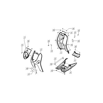 przednie środkowe czapki Kymco Sento 4-suwowy Czarny