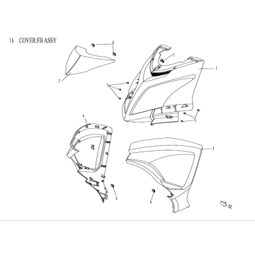 Części kaptura do China Venom biały