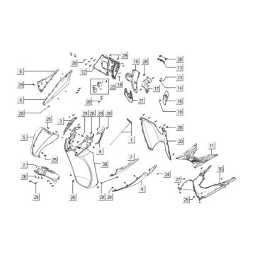 Kaplice frontowe Kymco People One 125i