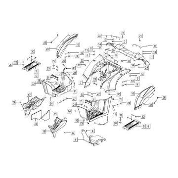 Okapy tylne Kymco MXU 500