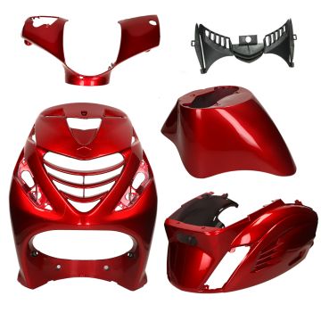 Piaggio Zestaw zamków błyskawicznych 5-częściowy RS-1 polisk bordowy czerwony (Zip SP Look) DMP