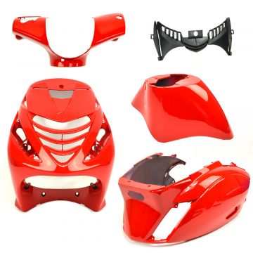 Bluza z kapturem Piaggio Zip 5-częściowy Ferrari połysk czerwony (SP Look)