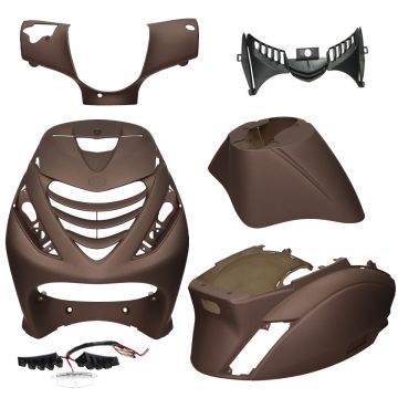 Zestaw czapek Piaggio Zip 5 sztuk matowy brąz (SP Look) +oświetlenie LED