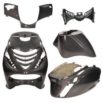 Bluza z kapturem Piaggio Zip 5-częściowy psychodeliczny czarny (SP Look)