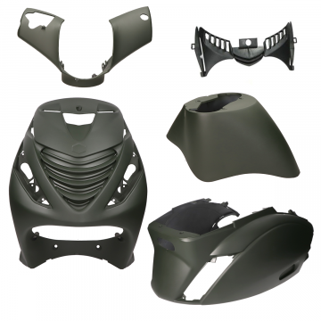 Kappenset SP look Piaggio Zip matgroen EVO-1 dicht DMP 5-delig