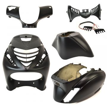 Piaggio Zip półmatowy czarny zestaw czapek (Zip SP Look) +oświetlenie LED