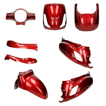 Sym Fiddle II 8-częściowy bordowy czerwony zestaw czapek DMP