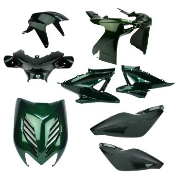 Yamaha Aerox/MBK Nitro <-2012 8-częściowy zestaw czapek Jaguar zielona