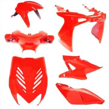 Yamaha Aerox/MBK Nitro <-2012 8-częściowy zestaw czerwonych czapek