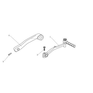 Pedał kickstartera AGM Venom zielony