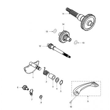 Kickstarter Peugeot Jet force C-tech 2-suwowy