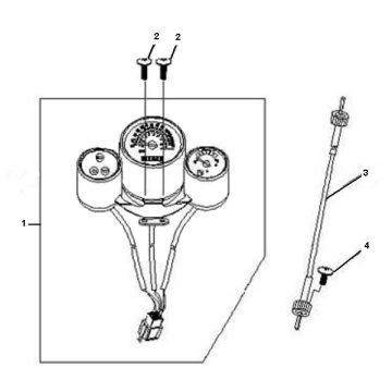 Licznik kilometrów Santini Firenze 4-suwowy