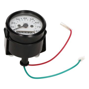 Przebieg uniwersalny zegar około 60mm 80km/h (VDO) biały