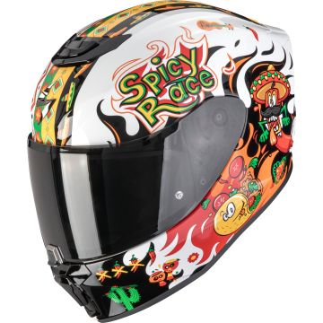 Scorpion Kinderhelm EXO-JNR Air Yucatan wit / oranje / zwart