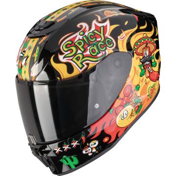 Scorpion Kinderhelm EXO-JNR Air Yucatan zwart / geel / rood