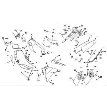 Części kolorowe Viraggio Sensa 4-suwowe Części kolorowe Viraggio Sensa 4-suwowe