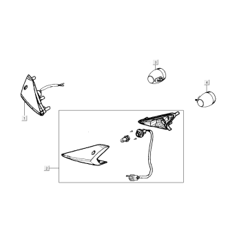 Migające światło Kymco Agility Delivery 4-suwowy euro4 biały