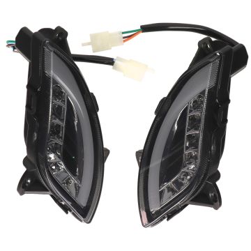 Migające światła LED zestaw ucieka (przód) AGM Vx/Berini Napoli/BTC Riva/Turbho RL-50 DMP Audi Look dym+jazdy dziennej